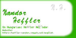 nandor heffler business card